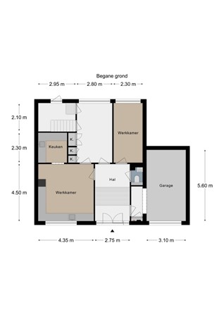 Floorplan - Prins Bernhardstraat 1, 6291 GV Vaals